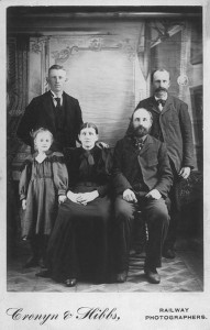 Jacob, Sigvard, Gudrun, Cecelia Gulleson, Edward Gulleson (Cecelia is the mother of Jacob, Sigvard, Edward and grandmother of Gudrun.) 