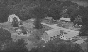 Aerial view of the farm (around 1975?)